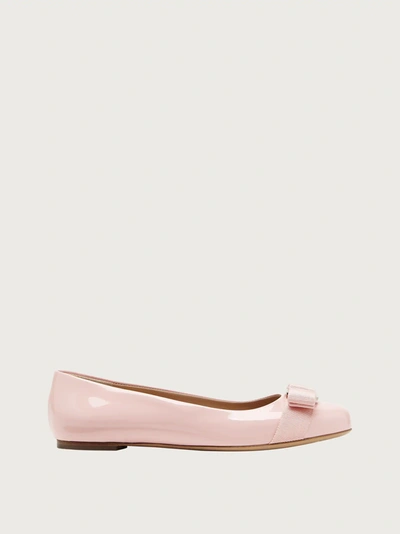 Ferragamo Pink Varina Ballerina Flats
