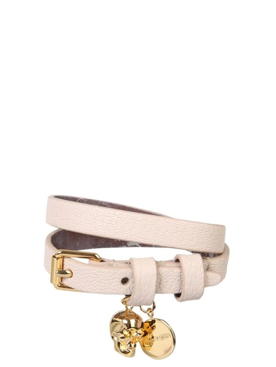 Alexander Mcqueen Double Turn Bracelet In Pink