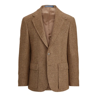 Ralph Lauren The Rl67 Herringbone Jacket In Brown And Camel