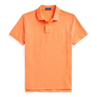 Polo Ralph Lauren The Iconic Mesh Polo Shirt In Classic Peach/lime