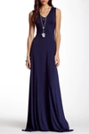 Go Couture V-neck Sleeveless Maxi Dress In Navy