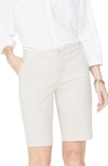 Nydj Stretch Twill Bermuda Shorts In Feather