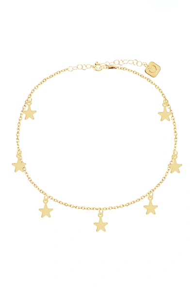 Gab+cos Designs 14k Yellow Gold Vermeil Star Charm Anklet