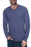 X-ray V-neck Rib Knit Sweater In Baby Blue