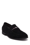 Robert Graham Mitchum Leather Penny Loafer In Black