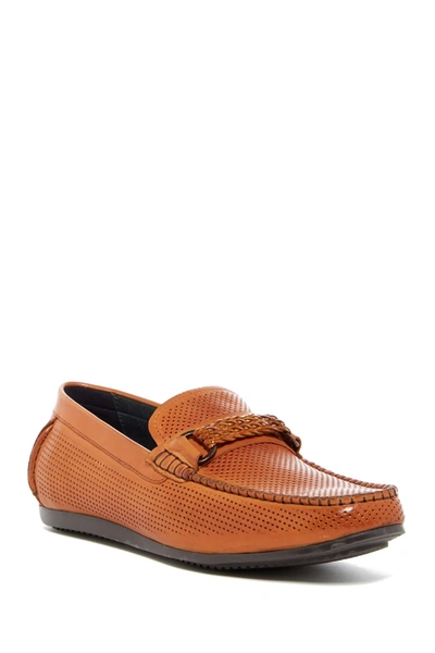 Zanzara Masaccio Venetian Leather Loafer In Cognac