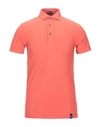 Drumohr Polo Shirts In Orange