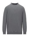 Shop Alpha Studio Man Sweater Grey Size 36 Cotton