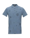 Alpha Studio Polo Shirts In Blue