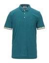 Trussardi Collection Polo Shirts In Deep Jade