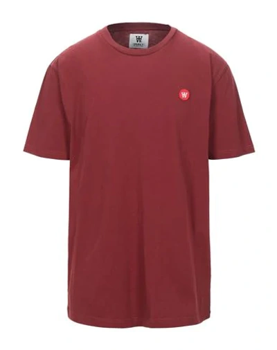 Double A By Wood Wood T-shirts In Red