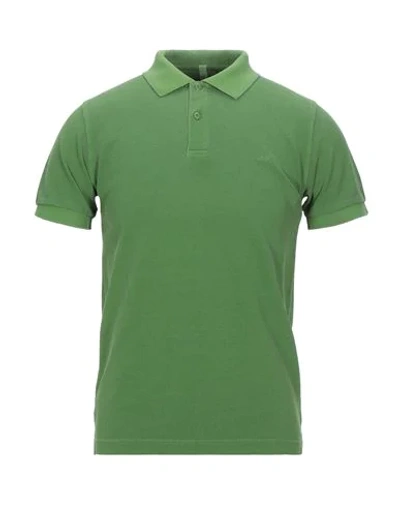 Sun 68 Polo Shirts In Light Green
