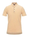 Alpha Studio Polo Shirts In Beige