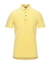 Alpha Studio Polo Shirts In Yellow