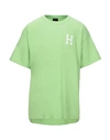 Huf T-shirts In Green