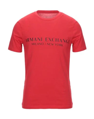 Armani Exchange T-shirts In Red