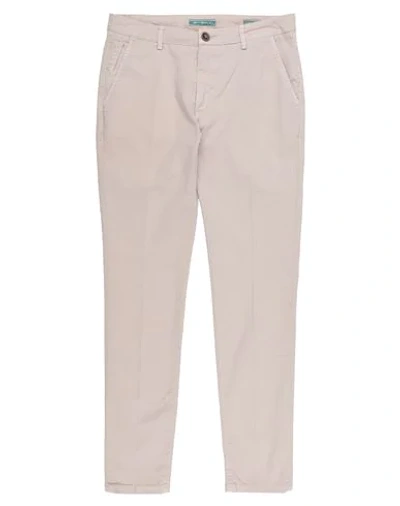 Yan Simmon Man Pants Light Grey Size 44 Cotton, Elastane
