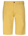 Bomboogie Man Shorts & Bermuda Shorts Ocher Size 30 Cotton, Elastane In Yellow
