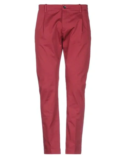Nine:inthe:morning Nine In The Morning Man Pants Burgundy Size 34 Cotton, Elastane In Red