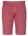 Imperial Man Shorts & Bermuda Shorts Brick Red Size 28 Cotton, Elastane