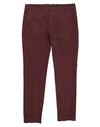 Nine:inthe:morning Nine In The Morning Man Pants Burgundy Size 38 Cotton, Linen, Elastane In Red