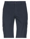 Alpha Studio Man Shorts & Bermuda Shorts Midnight Blue Size 28 Cotton, Elastane