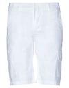 Alpha Studio Man Shorts & Bermuda Shorts White Size 28 Cotton, Elastane In White