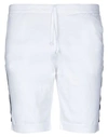 Alpha Studio Man Shorts & Bermuda Shorts White Size 30 Cotton