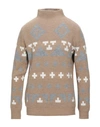 Daniele Alessandrini Homme Turtlenecks In Beige