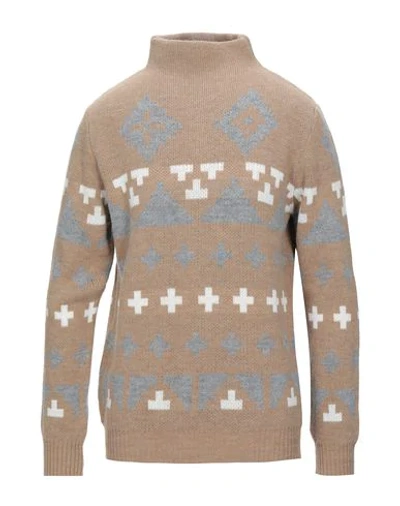 Daniele Alessandrini Homme Turtlenecks In Beige