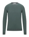 Alpha Studio Sweaters In Dark Green
