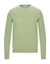 Alpha Studio Sweaters In Light Green