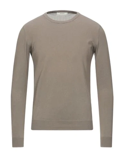 Alpha Studio Sweaters In Khaki