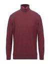 Alpha Studio Turtlenecks In Deep Purple