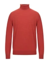 Alpha Studio Turtlenecks In Rust