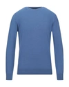 Alpha Studio Sweaters In Pastel Blue