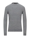 Alpha Studio Sweaters In Grey