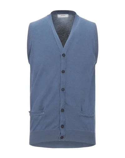 Alpha Studio Cardigans In Slate Blue