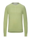 Alpha Studio Sweaters In Light Green