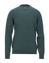 Alpha Studio Sweaters In Dark Green