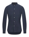 Paolo Pecora Solid Color Shirt In Dark Blue