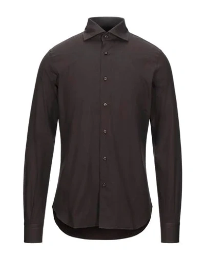 Aldieri Milano Shirts In Dark Brown