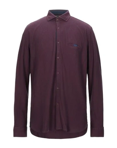 Alessandro Lamura Shirts In Maroon