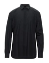 Saint Laurent Leopard Jacquard Silk Shirt In Black