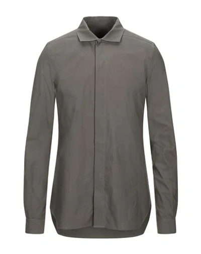 Rick Owens Solid Color Shirt In Khaki