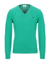 Brooksfield Sweaters In Emerald Green