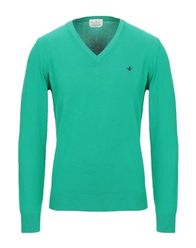 Brooksfield Sweaters In Emerald Green