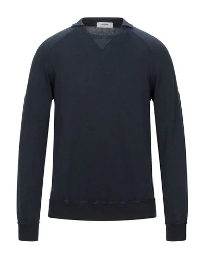 Alpha Studio Sweaters In Dark Blue