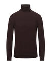 Zanone Turtlenecks In Dark Brown