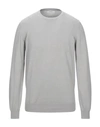 Alpha Studio Sweaters In Grey